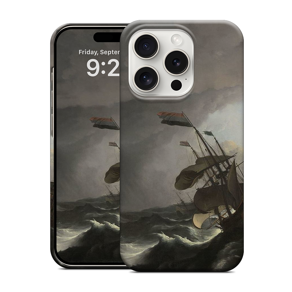 Warships During a Storm iPhone Case