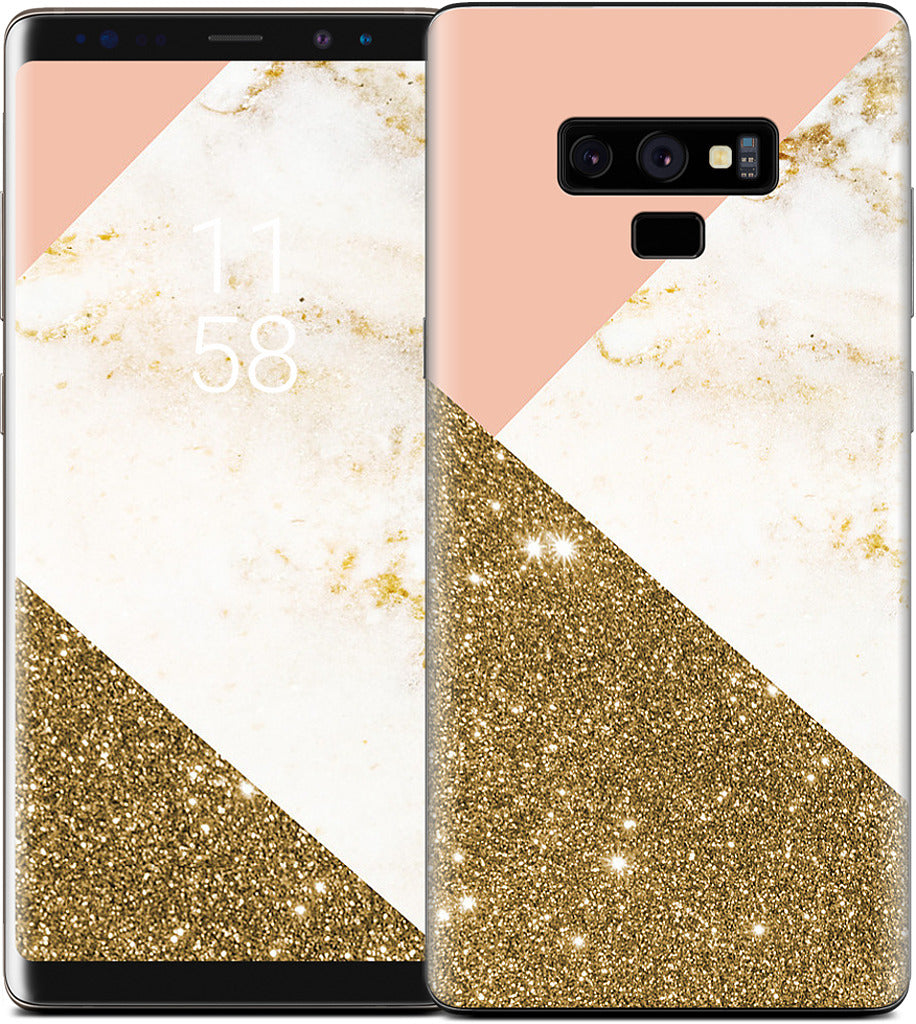 Gold Marble Collage Samsung Skin