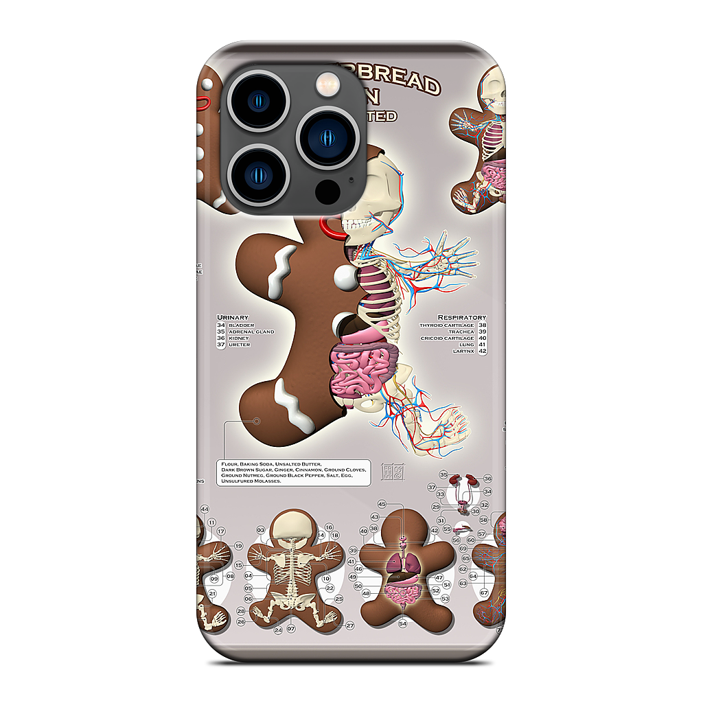 Gingerbread Man Dissected iPhone Case