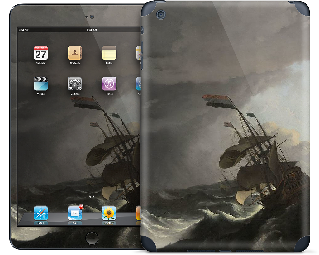 Warships During a Storm iPad Skin
