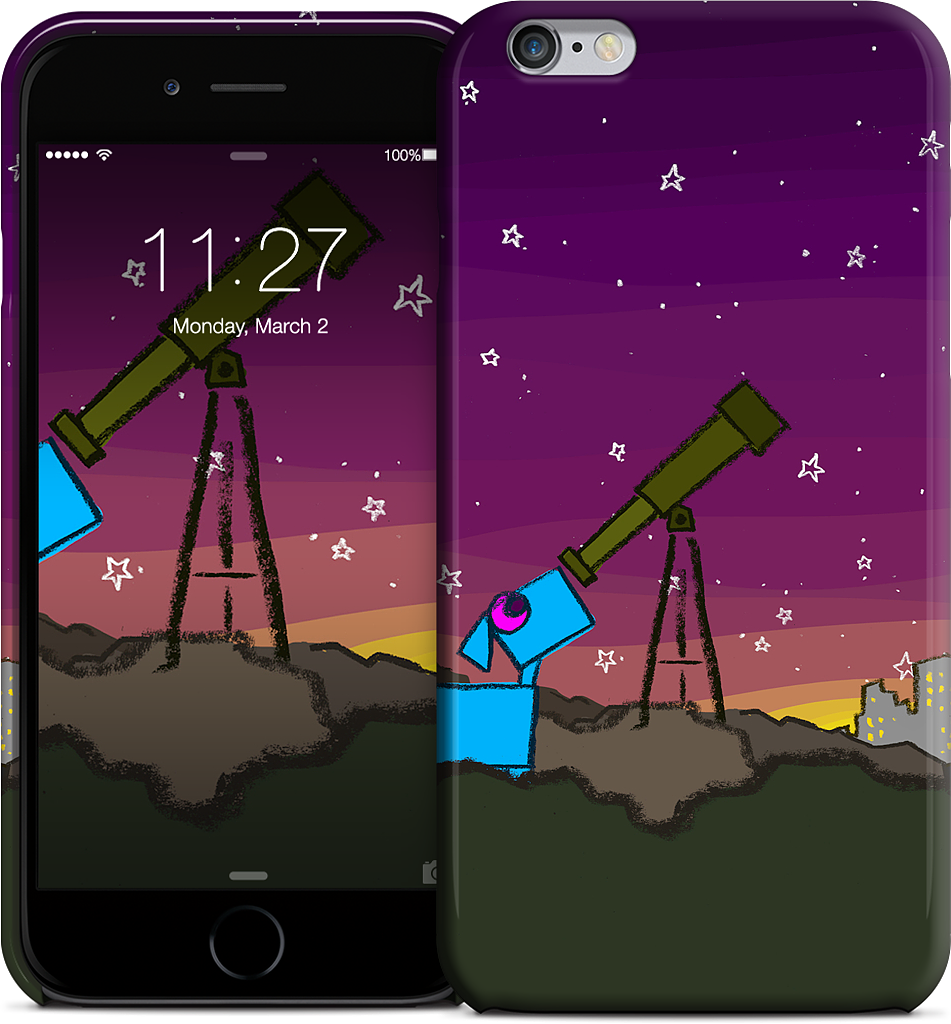 Space Dog Telescope iPhone Case