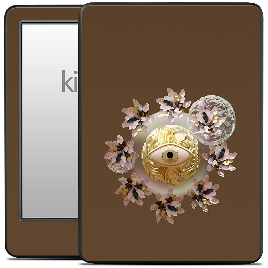 Golden Flowers Kindle Skin