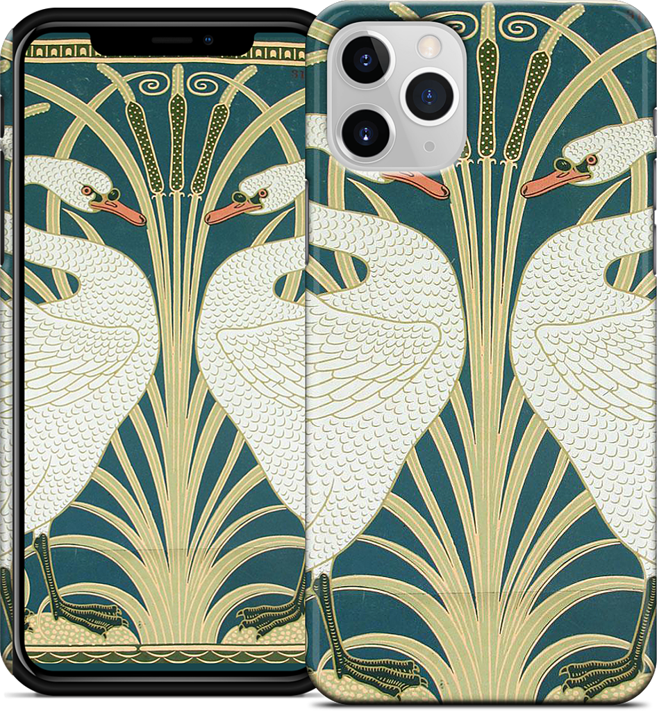 Swans and Irises iPhone Case