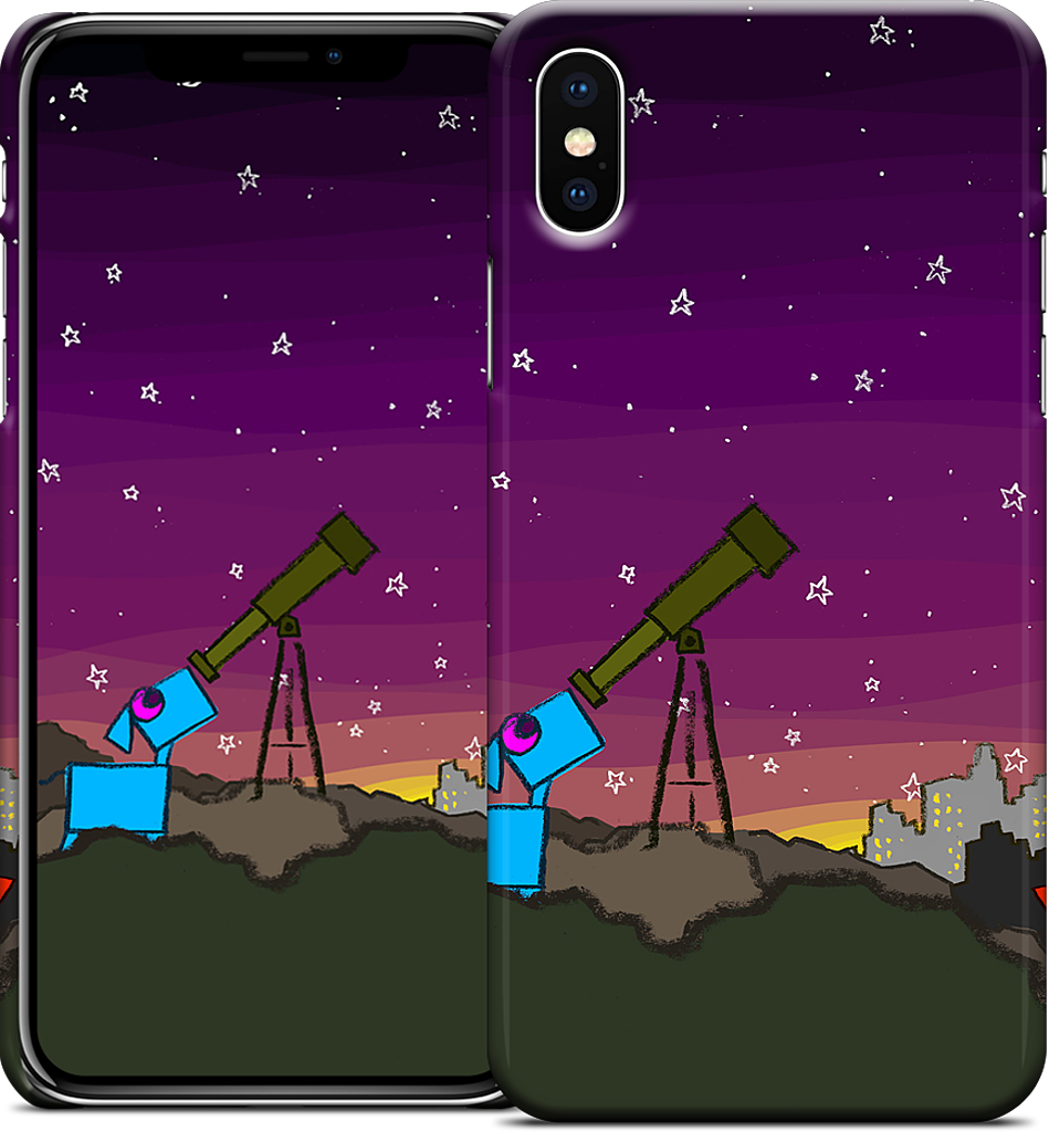 Space Dog Telescope iPhone Case