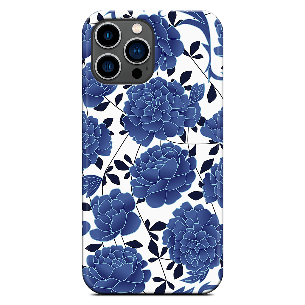 Blue flowers iPhone Case