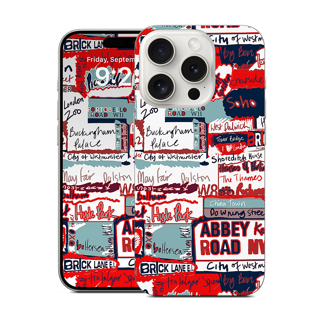 London Words iPhone Skin