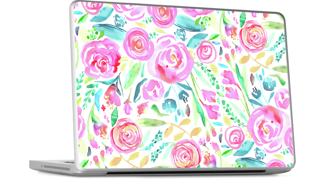 Sweet Floral Roses Pastel Bouquet MacBook Skin