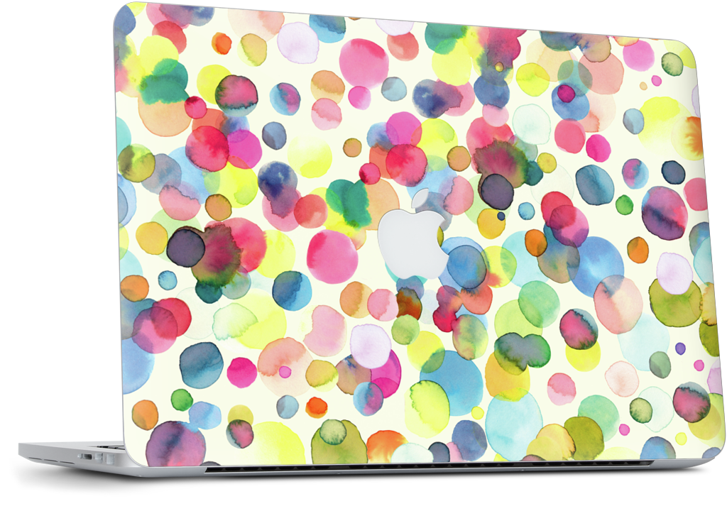 Watercolor Colorful Drops MacBook Skin