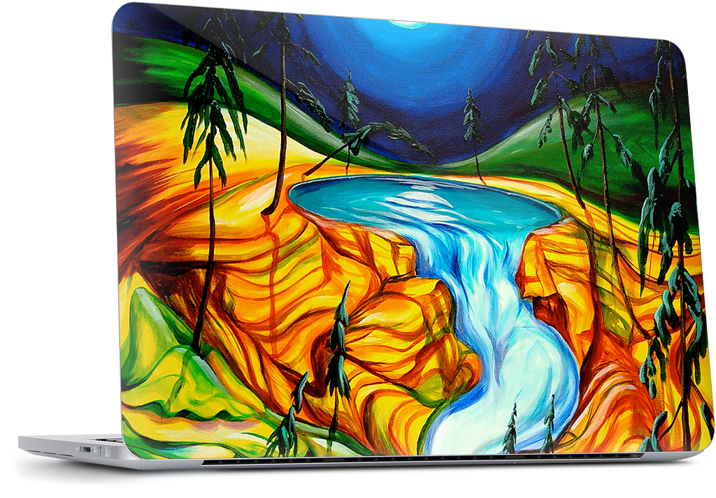 Cup Of Life Athabasca Falls Jasper MacBook Skin