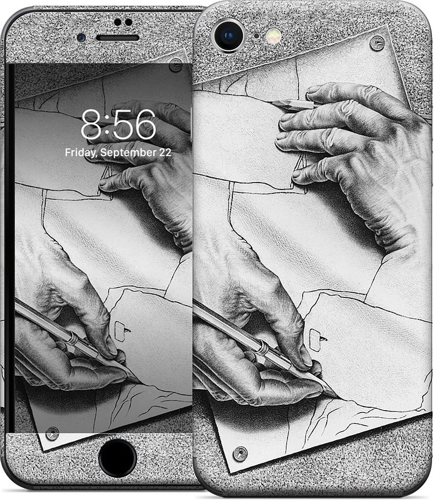 Drawing Hands iPhone Skin