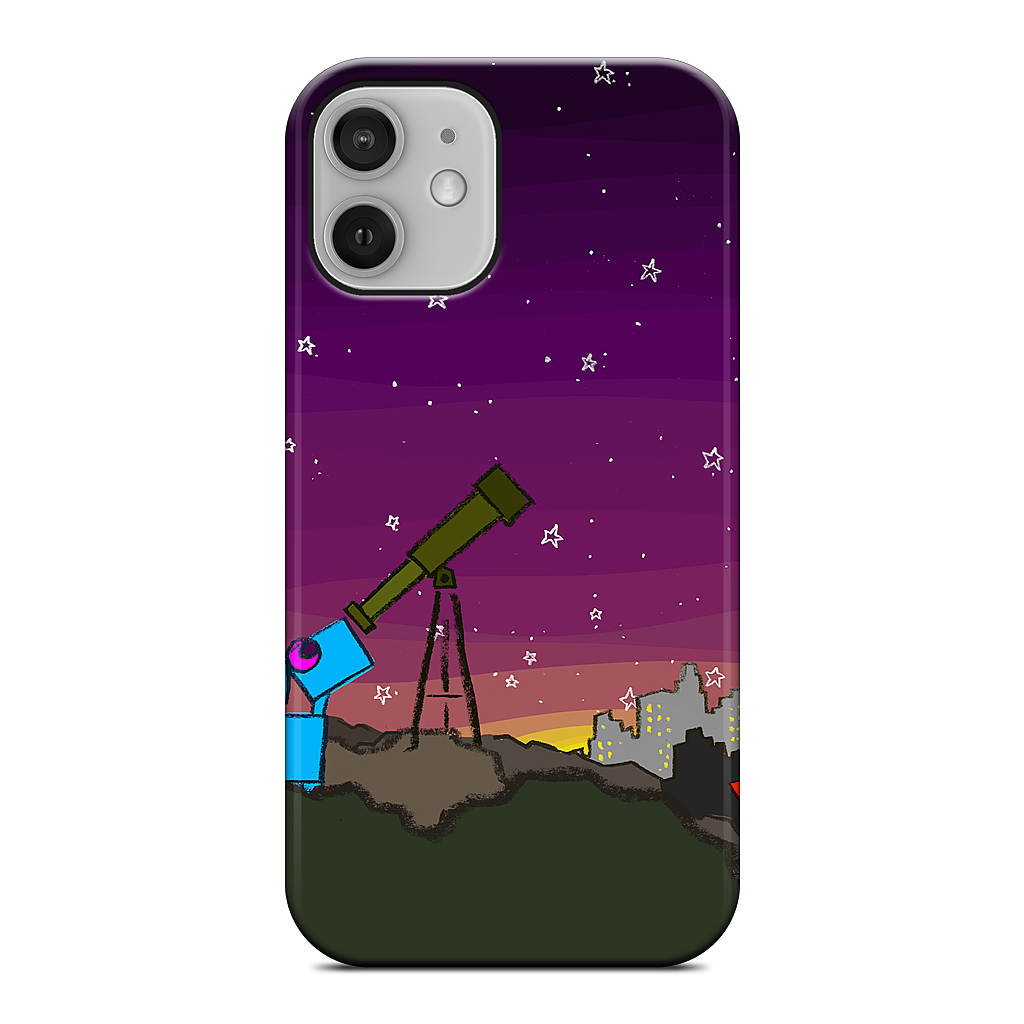 Space Dog Telescope iPhone Case