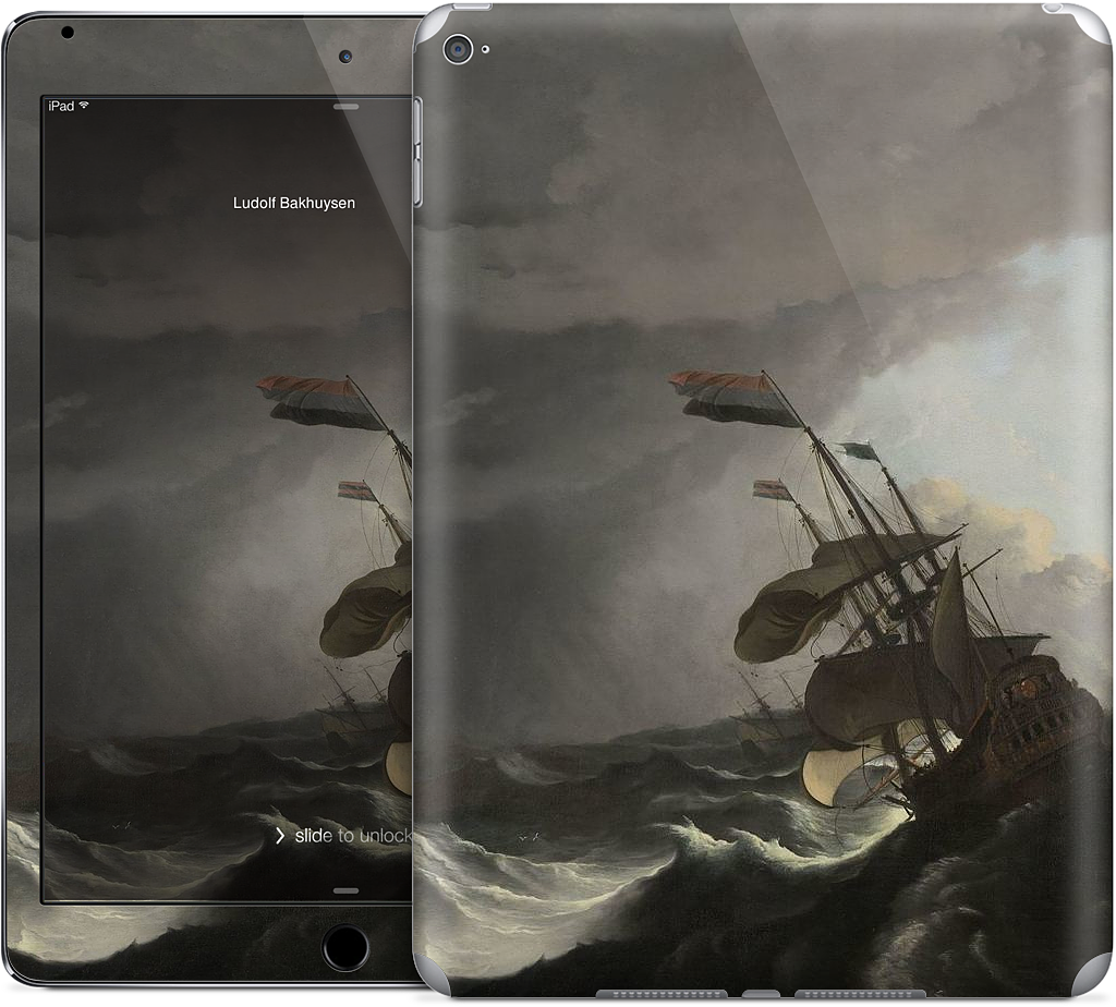Warships During a Storm iPad Skin