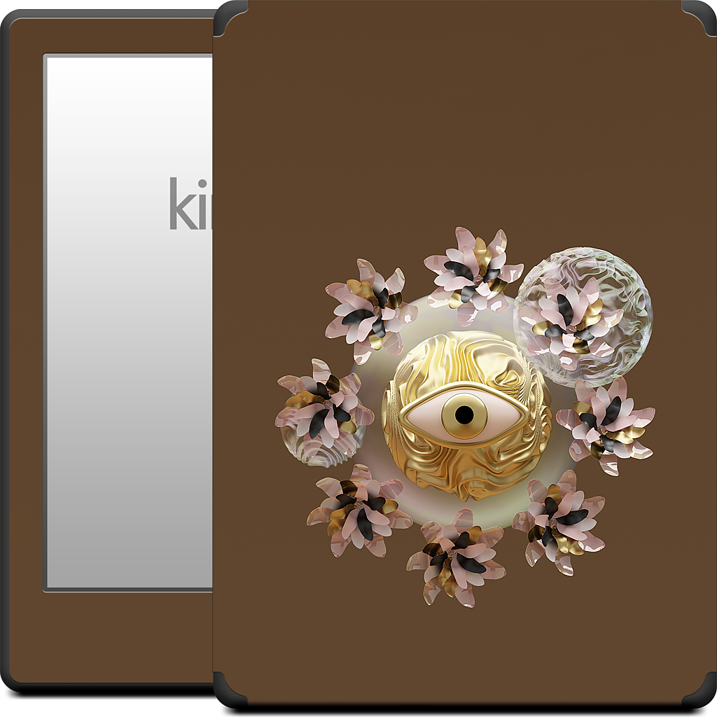 Golden Flowers Kindle Skin