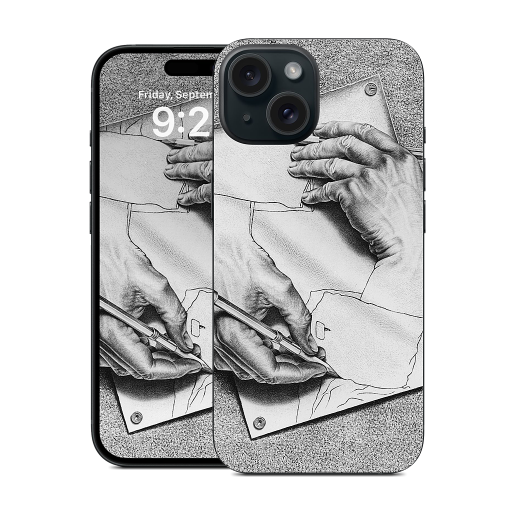 Drawing Hands iPhone Skin