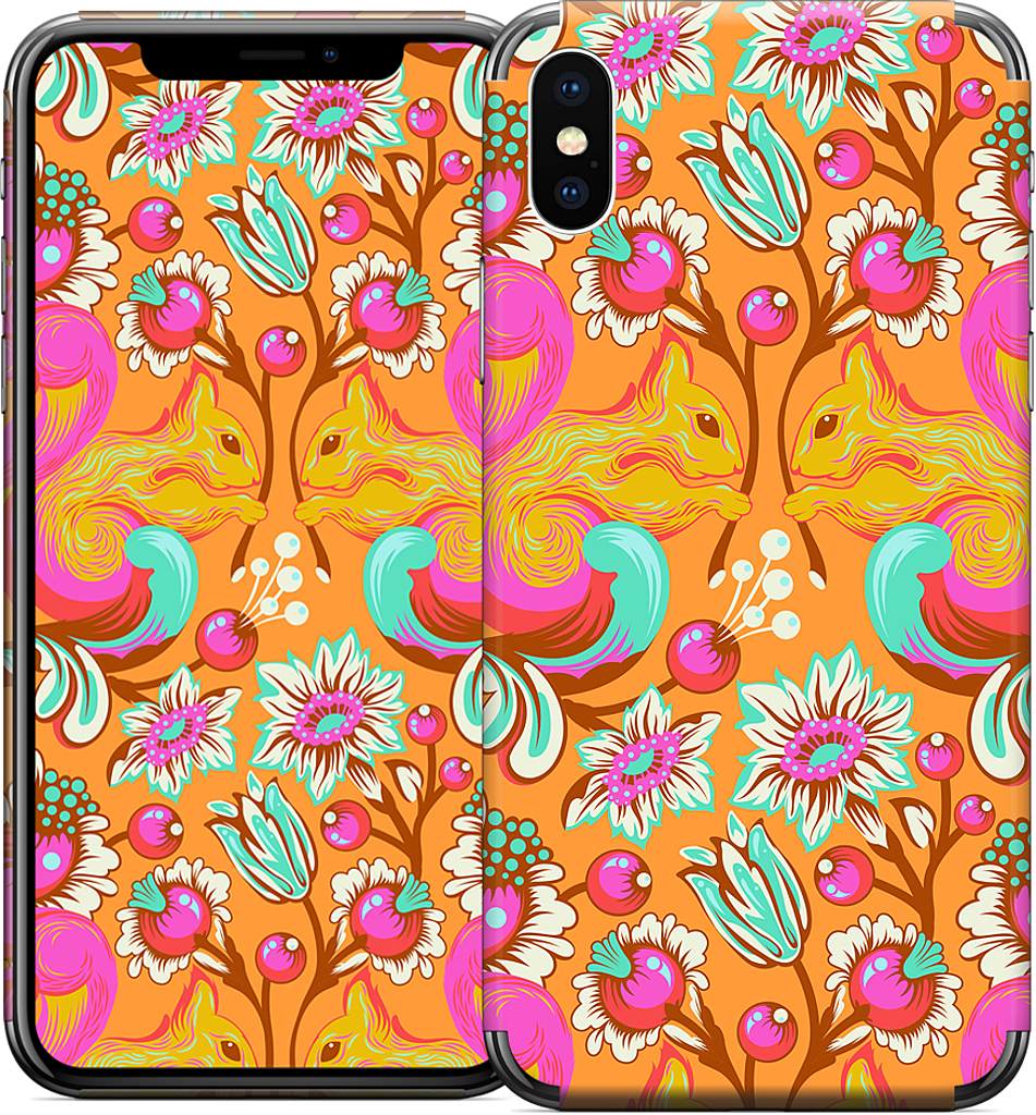 Squirrel Begonia iPhone Skin