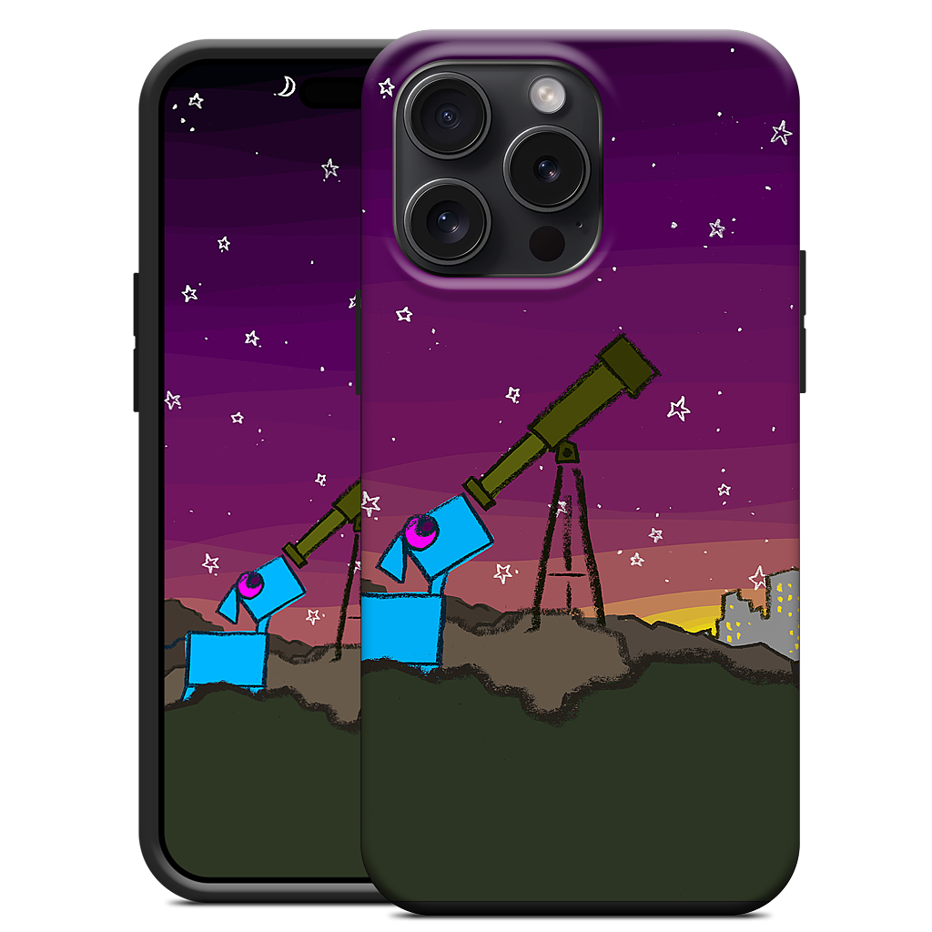 Space Dog Telescope iPhone Case