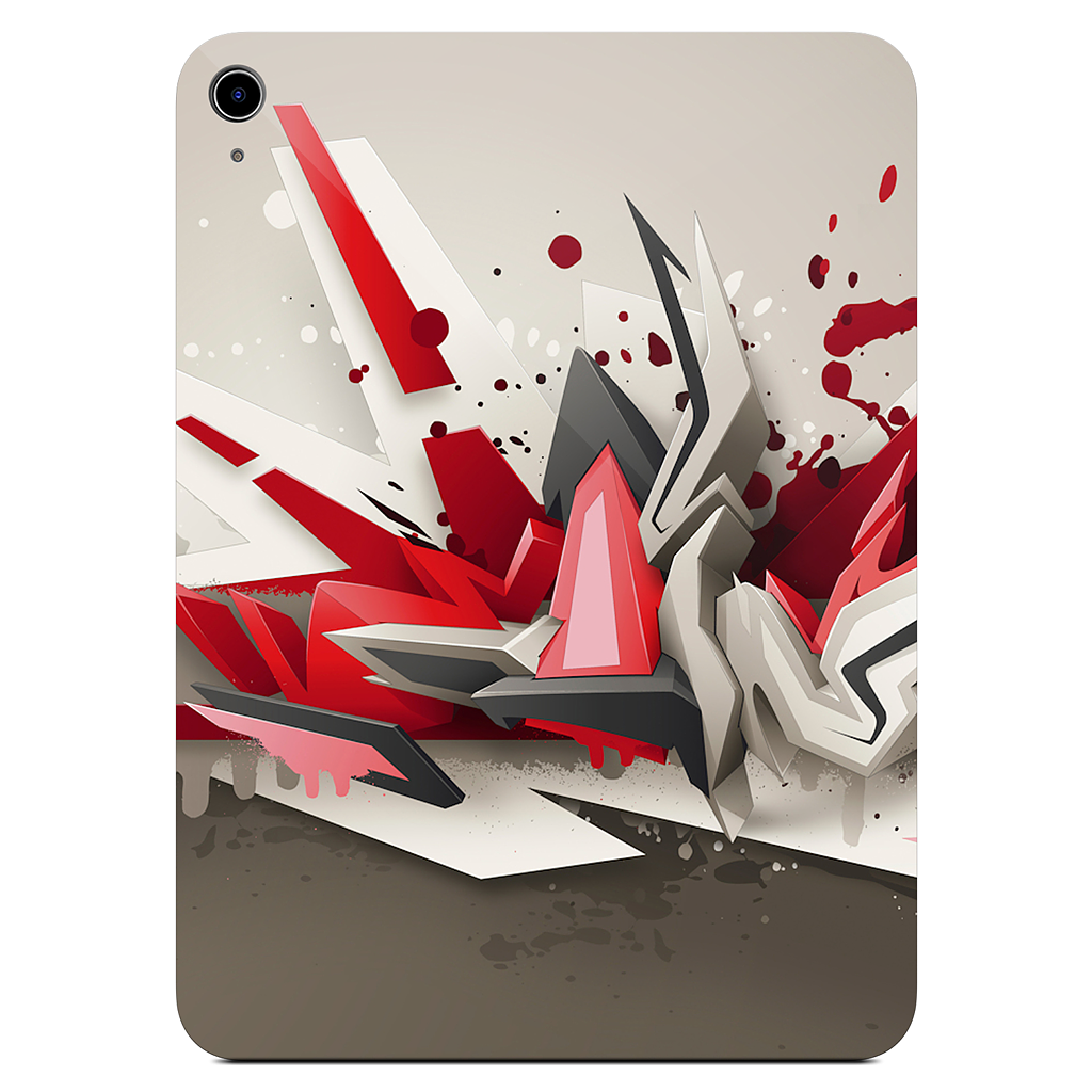 Red Metal iPad Skin