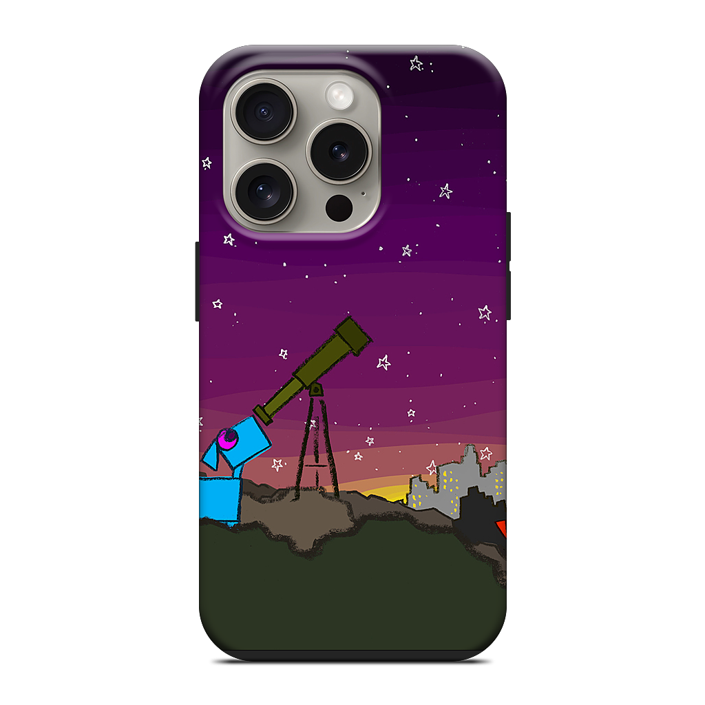Space Dog Telescope iPhone Case