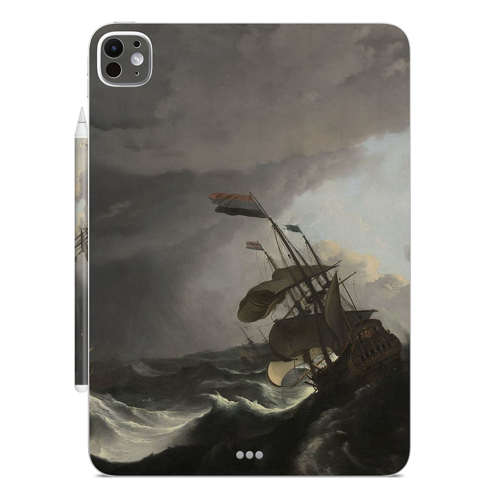 Warships During a Storm iPad Skin