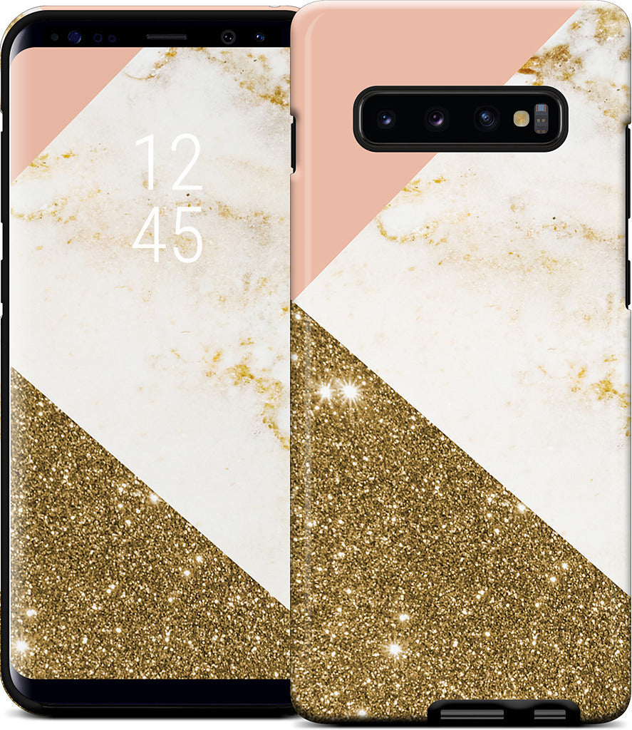 Gold Marble Collage Samsung Case