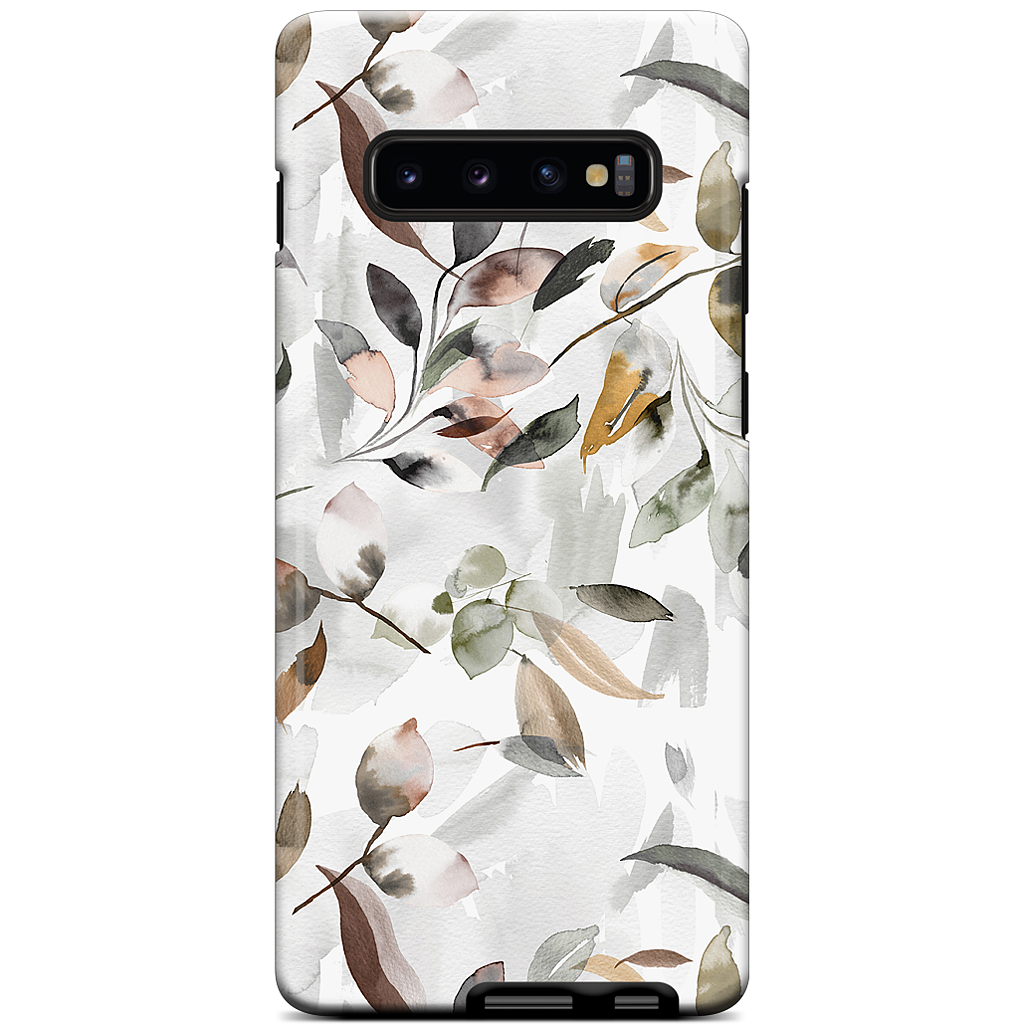 Watercolor Leaves Green Samsung Case