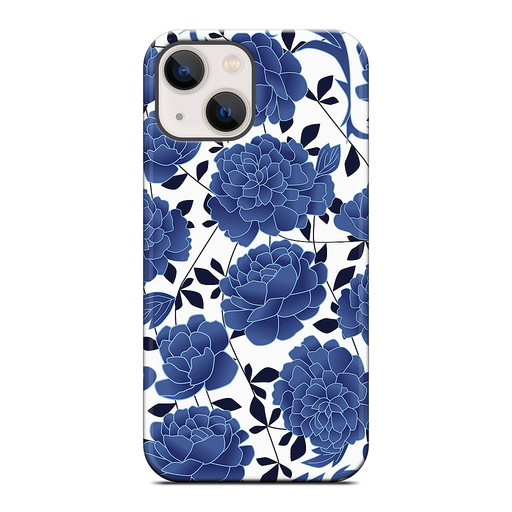 Blue flowers iPhone Case