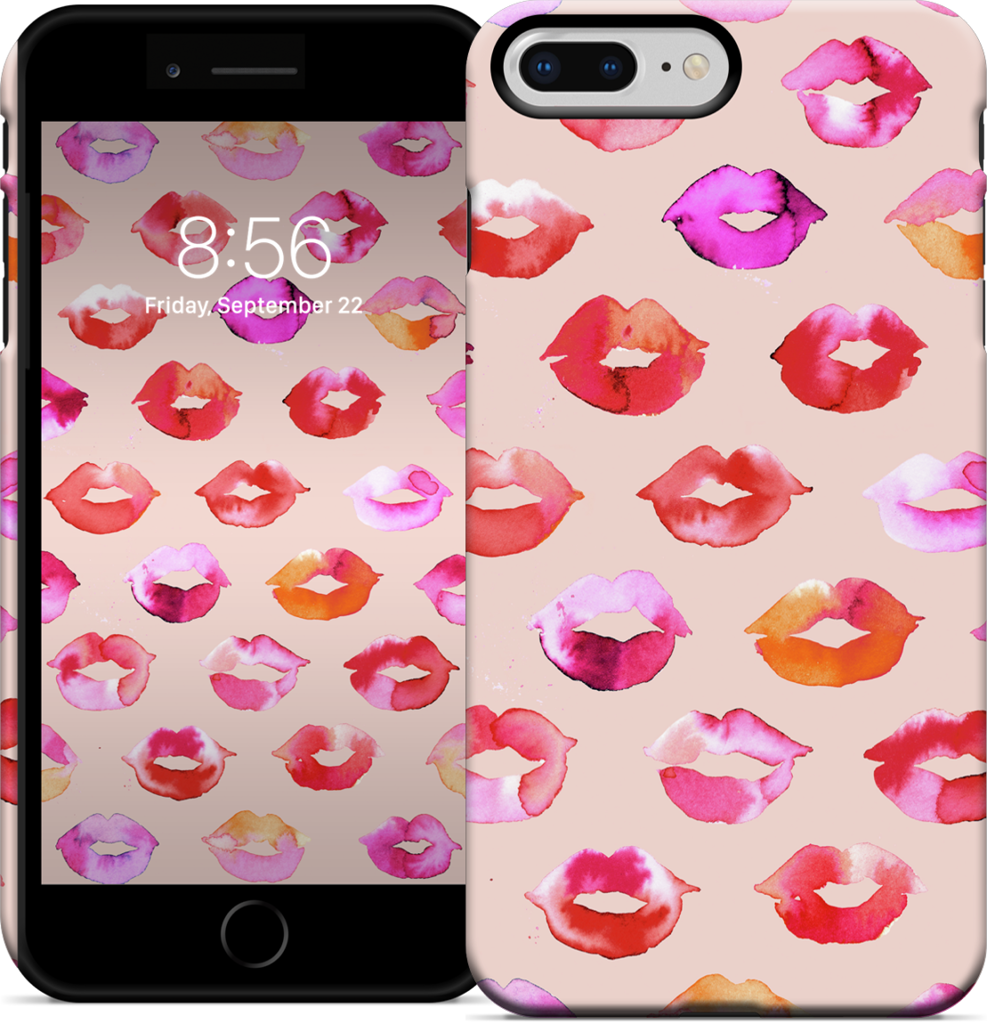 Sweet Coral Pink Lips iPhone Case