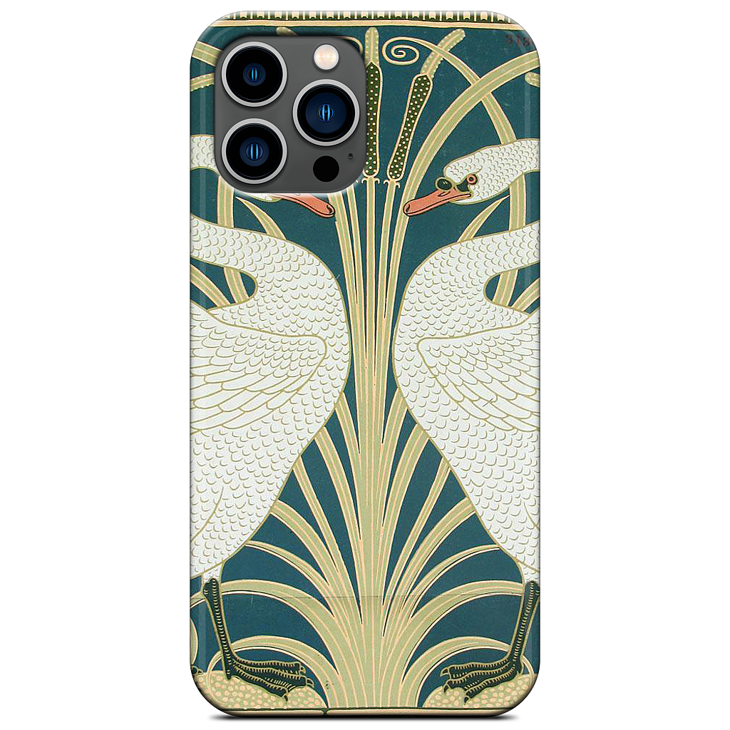 Swans and Irises iPhone Case