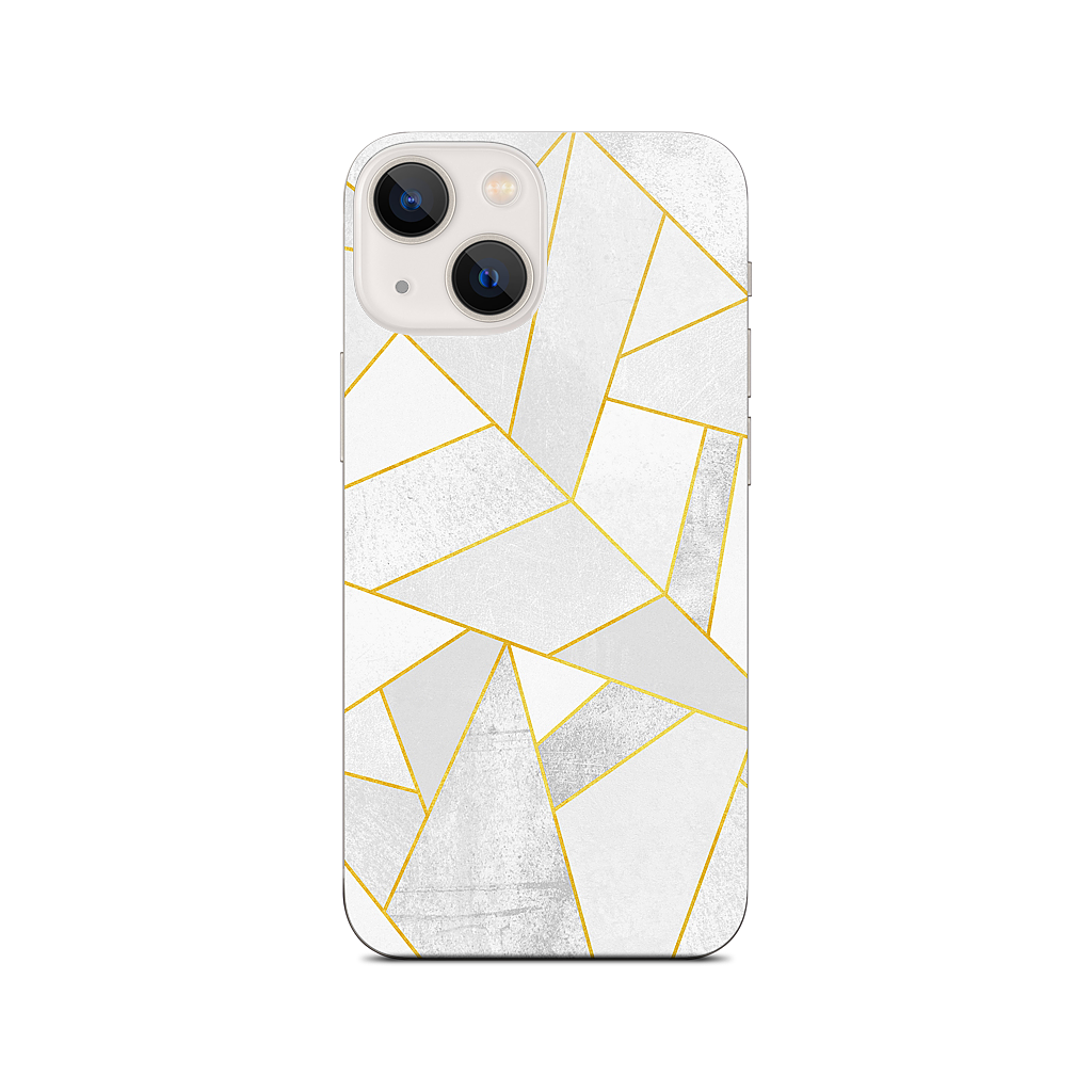 White Stone / Golden Lines iPhone Skin