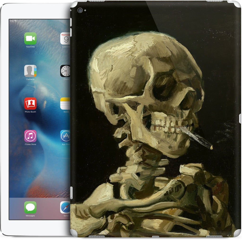Skull of a Skeleton with Burning Cigarette iPad Skin