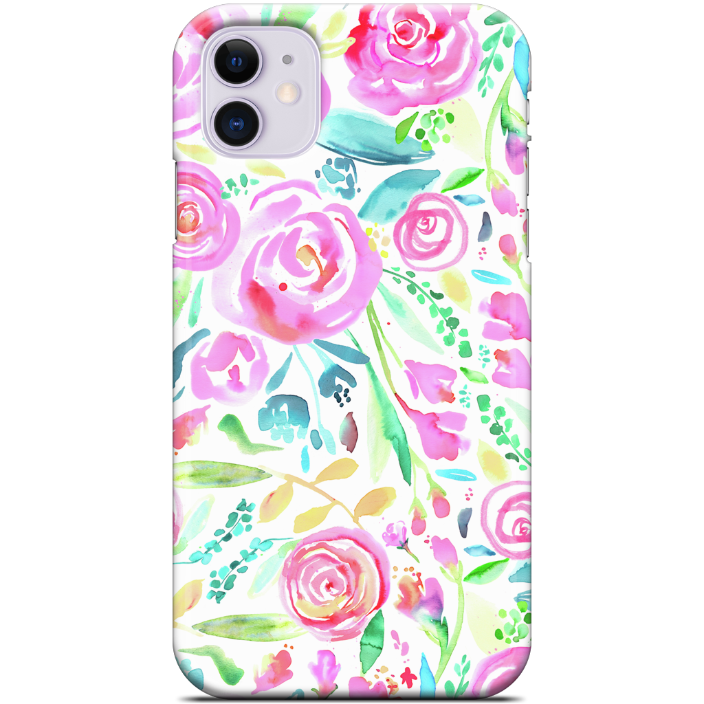 Sweet Floral Roses Pastel Bouquet iPhone Case