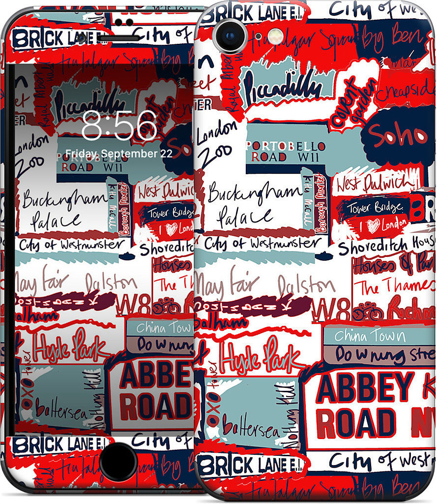 London Words iPhone Skin