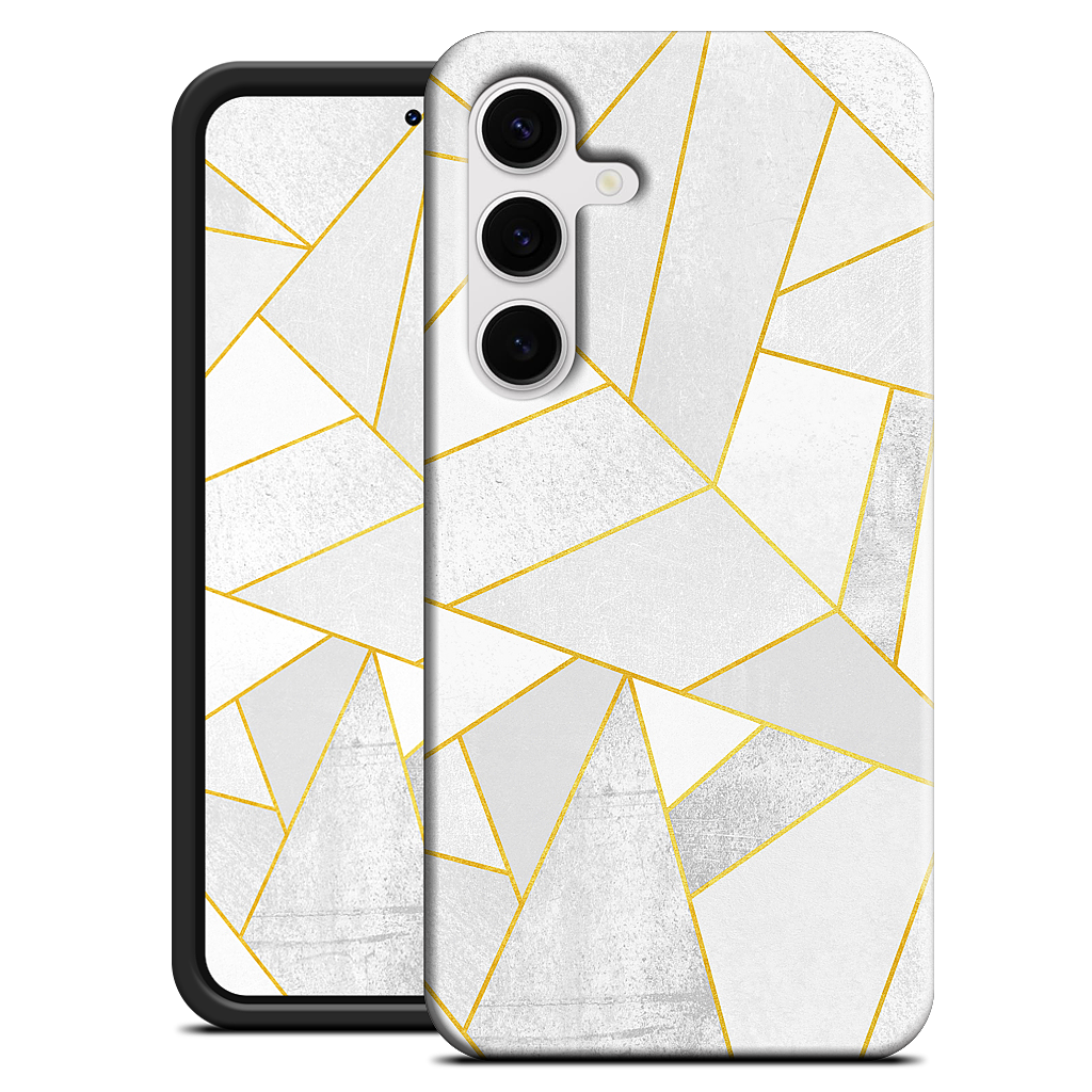 White Stone / Golden Lines Samsung Case