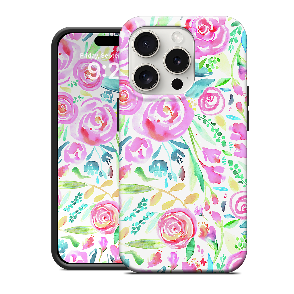 Sweet Floral Roses Pastel Bouquet iPhone Case
