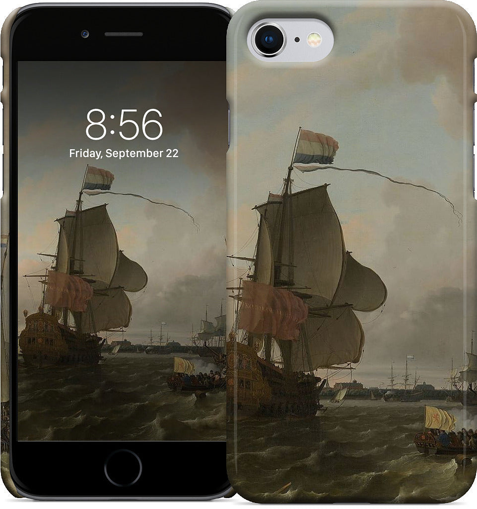 The Warship Brielle on the Maas Rotterdam iPhone Case