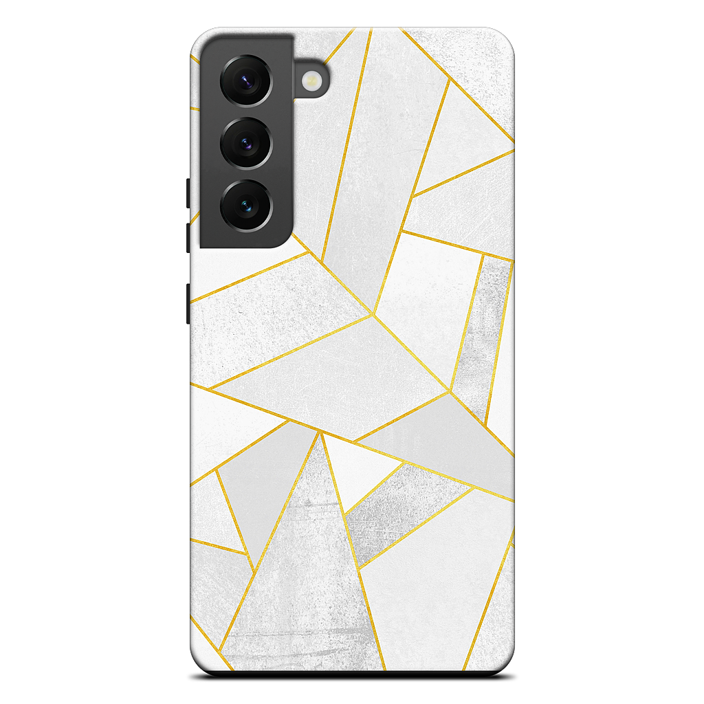 White Stone / Golden Lines Samsung Case
