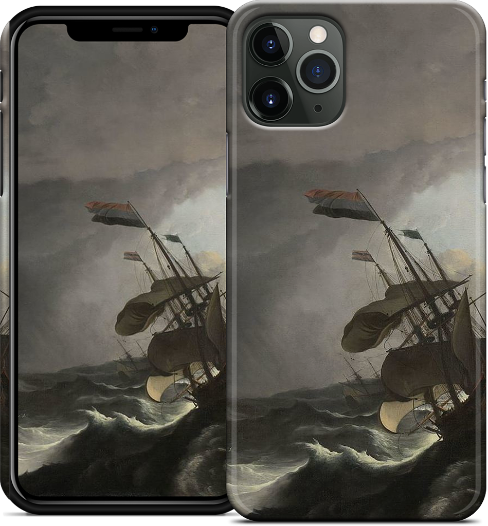 Warships During a Storm iPhone Case