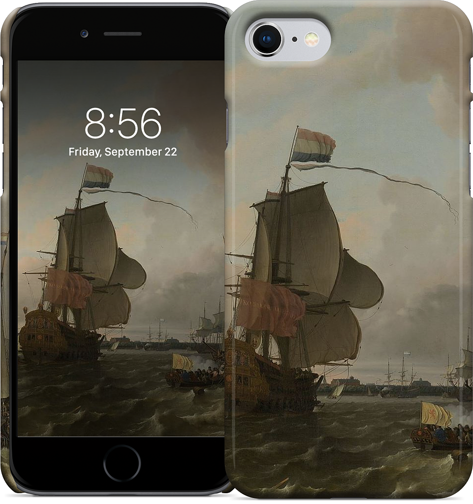 The Warship Brielle on the Maas Rotterdam iPhone Case