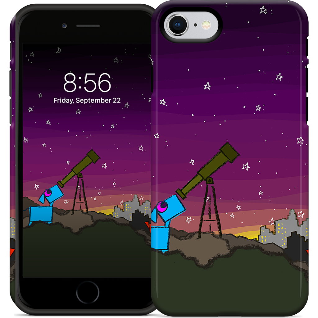 Space Dog Telescope iPhone Case