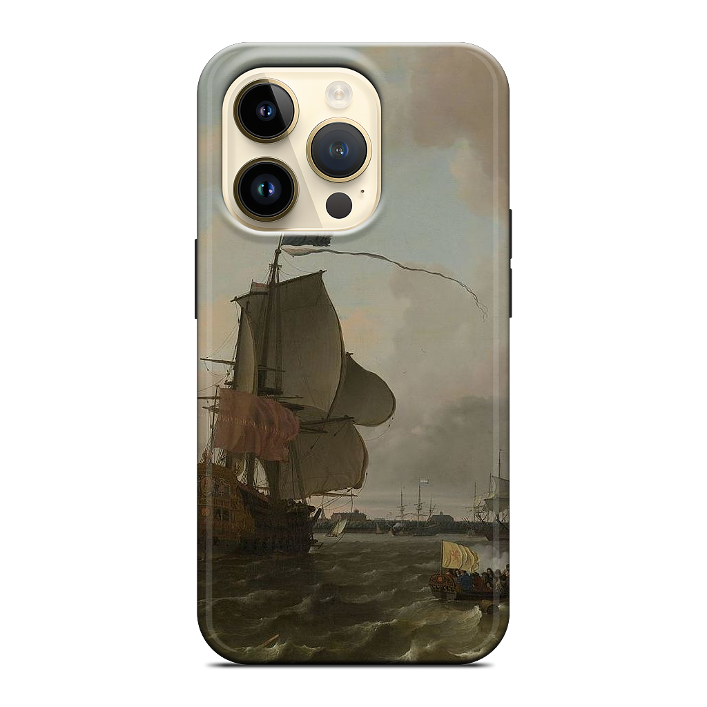 The Warship Brielle on the Maas Rotterdam iPhone Case