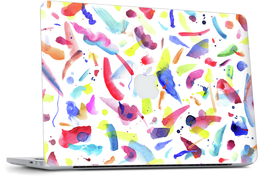 Watercolor Summer Brushstrokes MacBook Skin