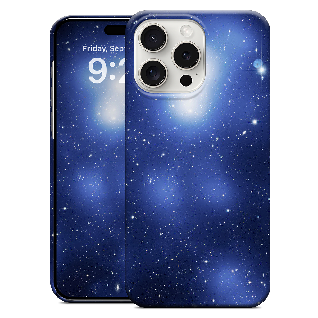 Galaxy Cluster Blue iPhone Case