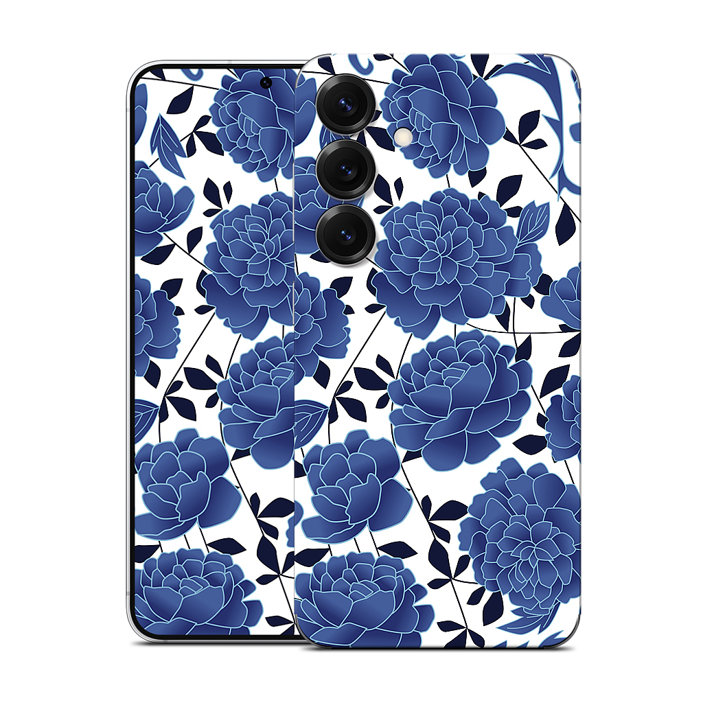 Blue flowers Samsung Skin