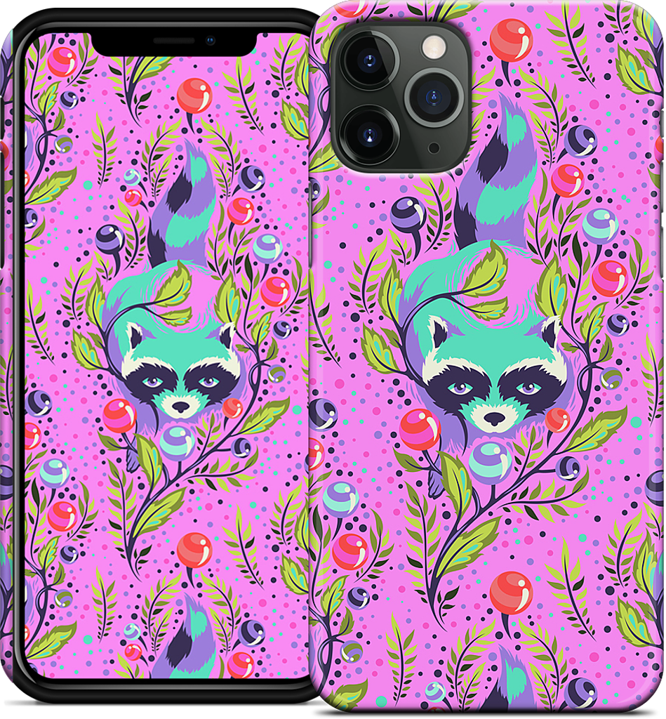 Raccoon Fuchsia iPhone Case