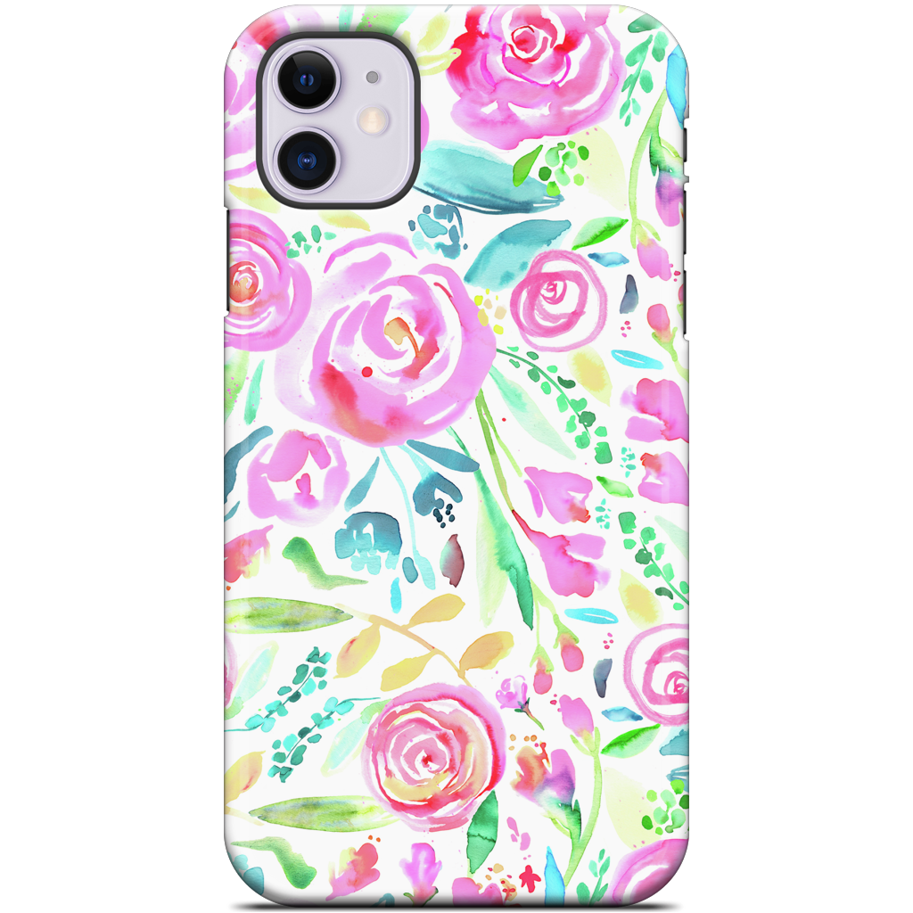Sweet Floral Roses Pastel Bouquet iPhone Case