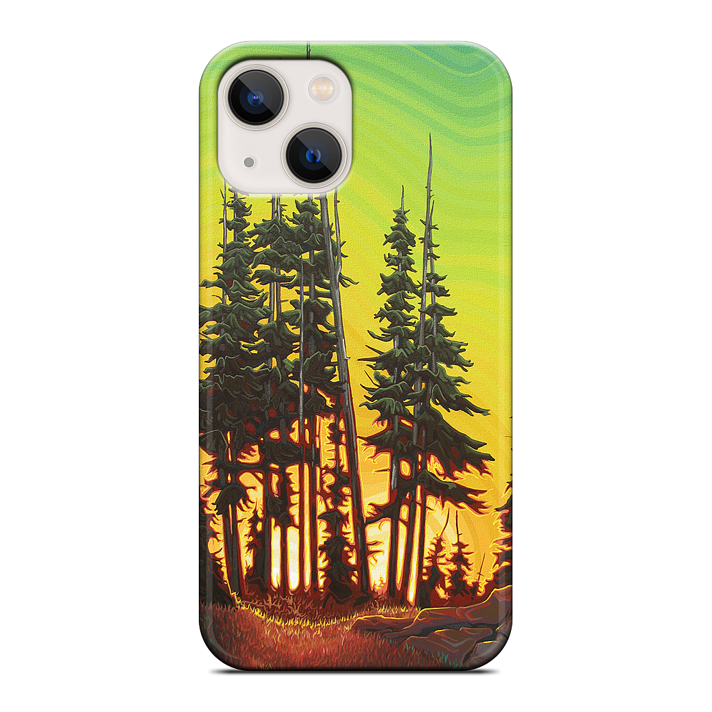 Green Skies At Night iPhone Case