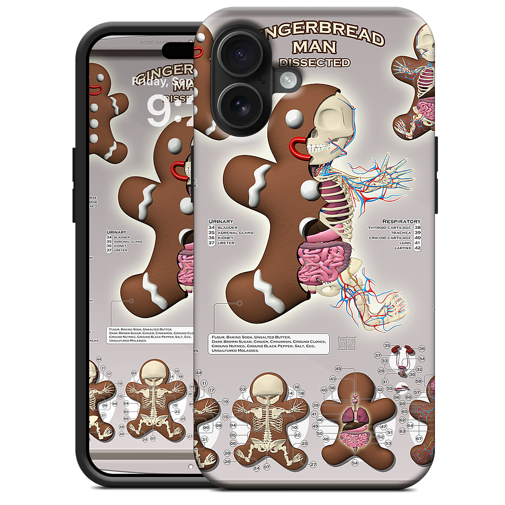 Gingerbread Man Dissected iPhone Case