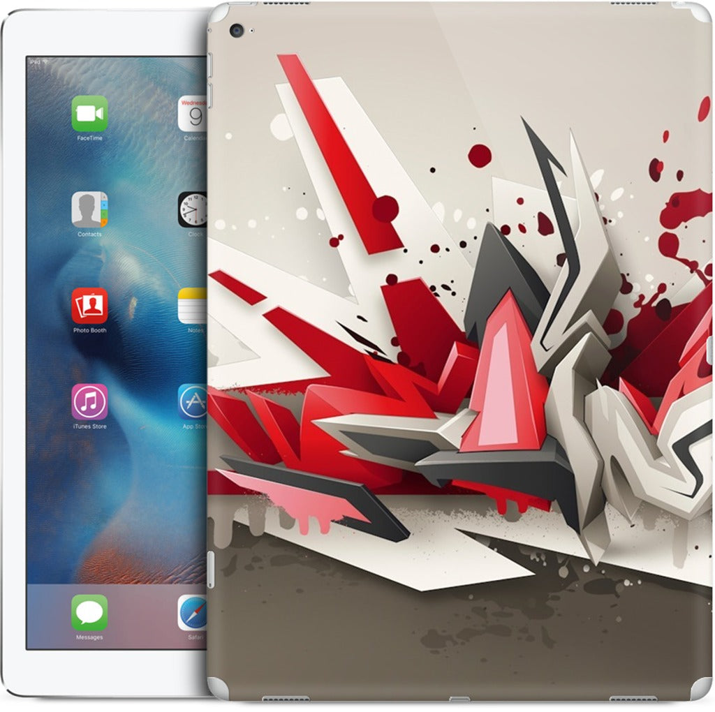 Red Metal iPad Skin