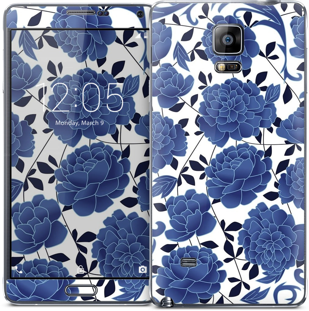 Blue flowers Samsung Skin
