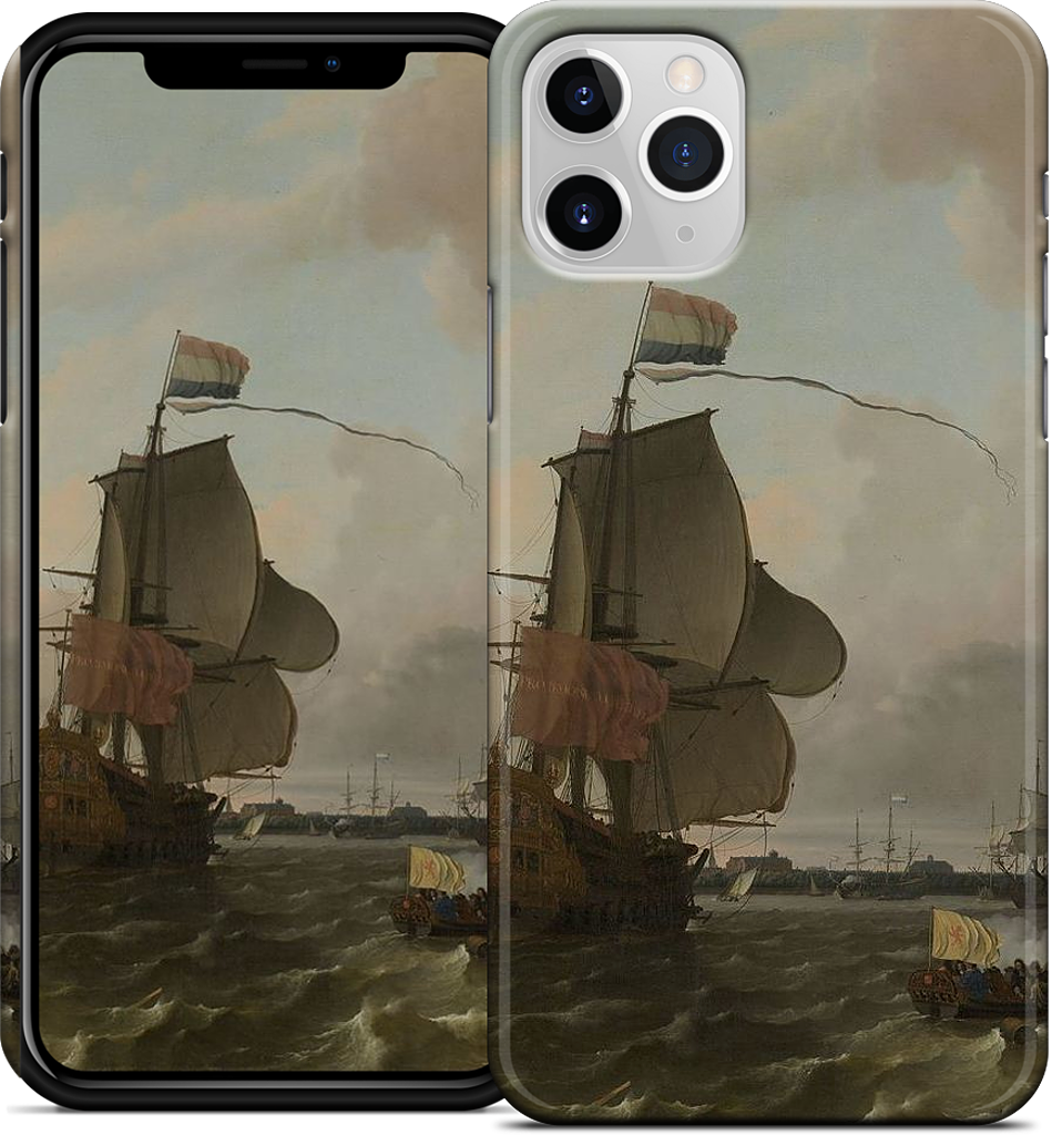 The Warship Brielle on the Maas Rotterdam iPhone Case